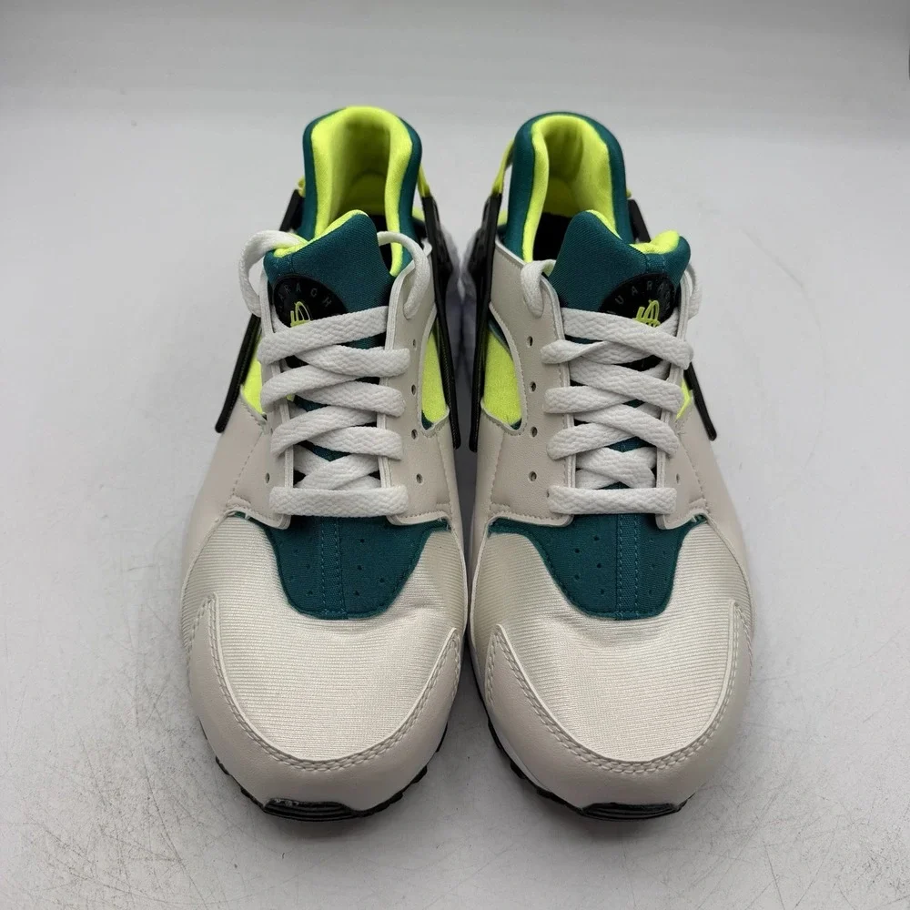 Nike Air Huarache Run GS Running Shoes YOUTH Kids Sz 5.5 Y White/Volt 654275-045